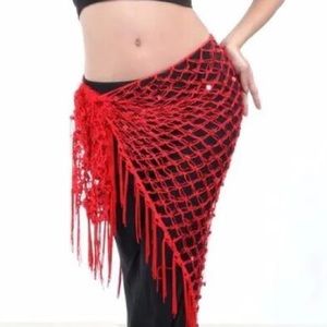 Triangular Shawl Wrap Hip Scarf Dancewear Festival
